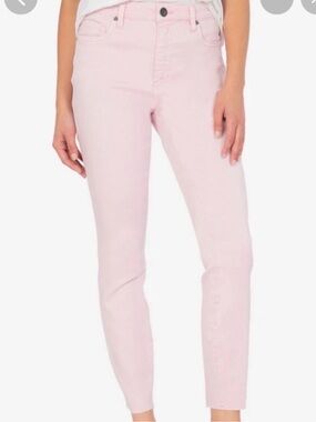 NWT Eileen Fisher Light Pink Skinny Ankle Jeans Organic Cotton Stretch Twill NWT